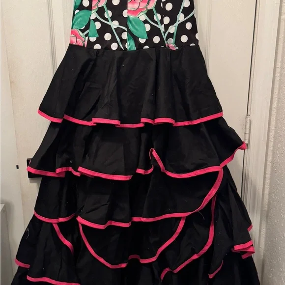 Floral Ruffled Bata de Cola Skirt - Picture 8 of 11